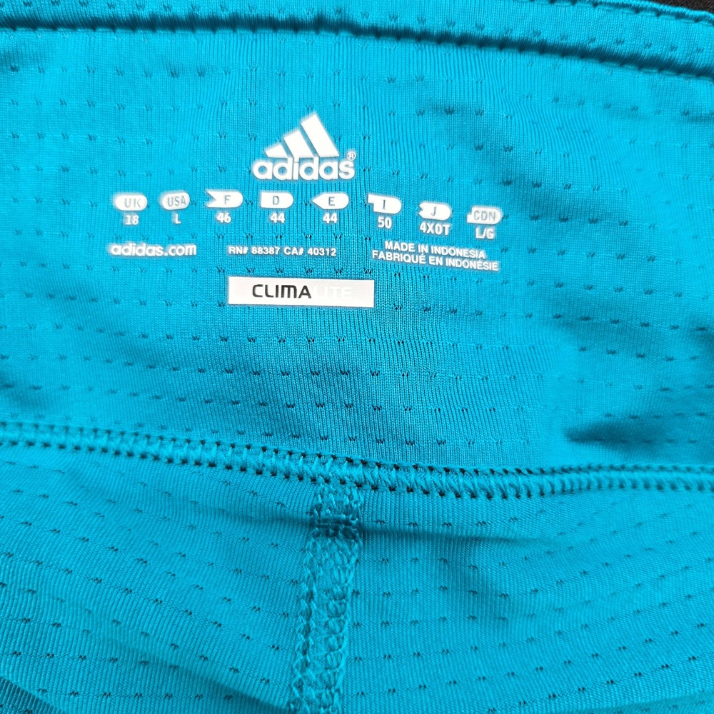 Adidas Climalite Womens Black Teal Athletic Lined Skort Tennis Golf Size Large - Picture 4 of 6